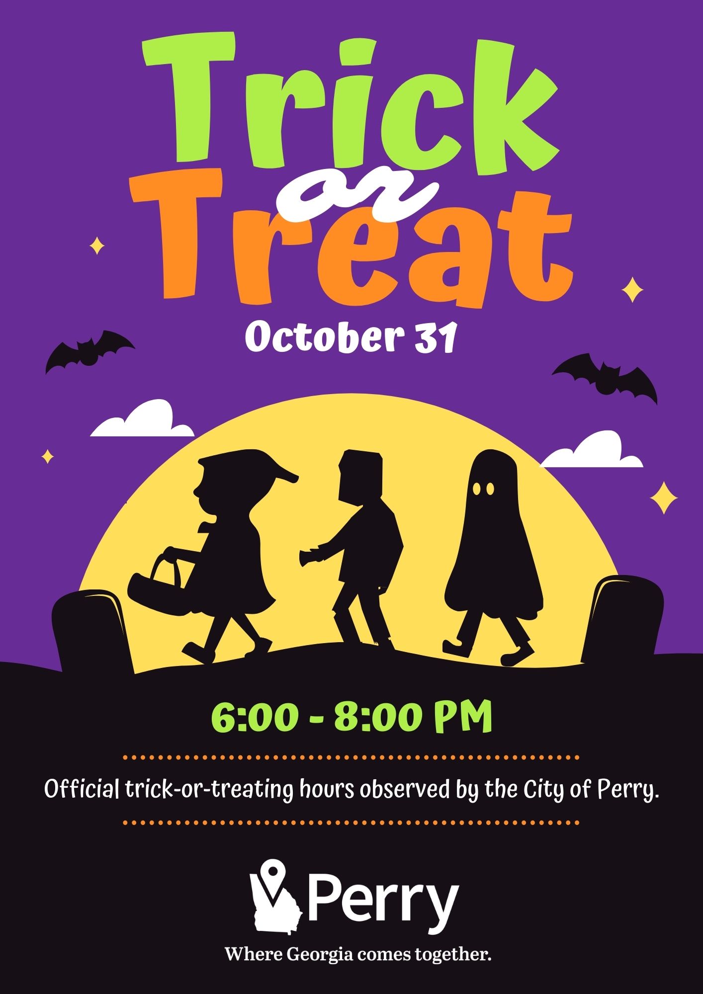Perry Trick Or Treating Hours For October City Of Perry