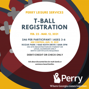 T-Ball Registration - Spring 2021 Photo for T-Ball Registration - Spring 2021