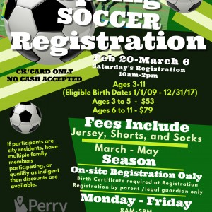 Spring Soccer Registration Begins February 20 Photo for Spring Soccer Registration Begins February 20