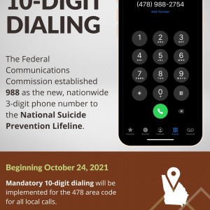 Mandatory 10-Digit Dialing Effective October 2021 Photo for Mandatory 10-Digit Dialing Effective October 2021
