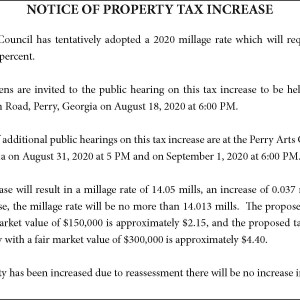 Notice of Property Tax Increase Photo for Notice of Property Tax Increase