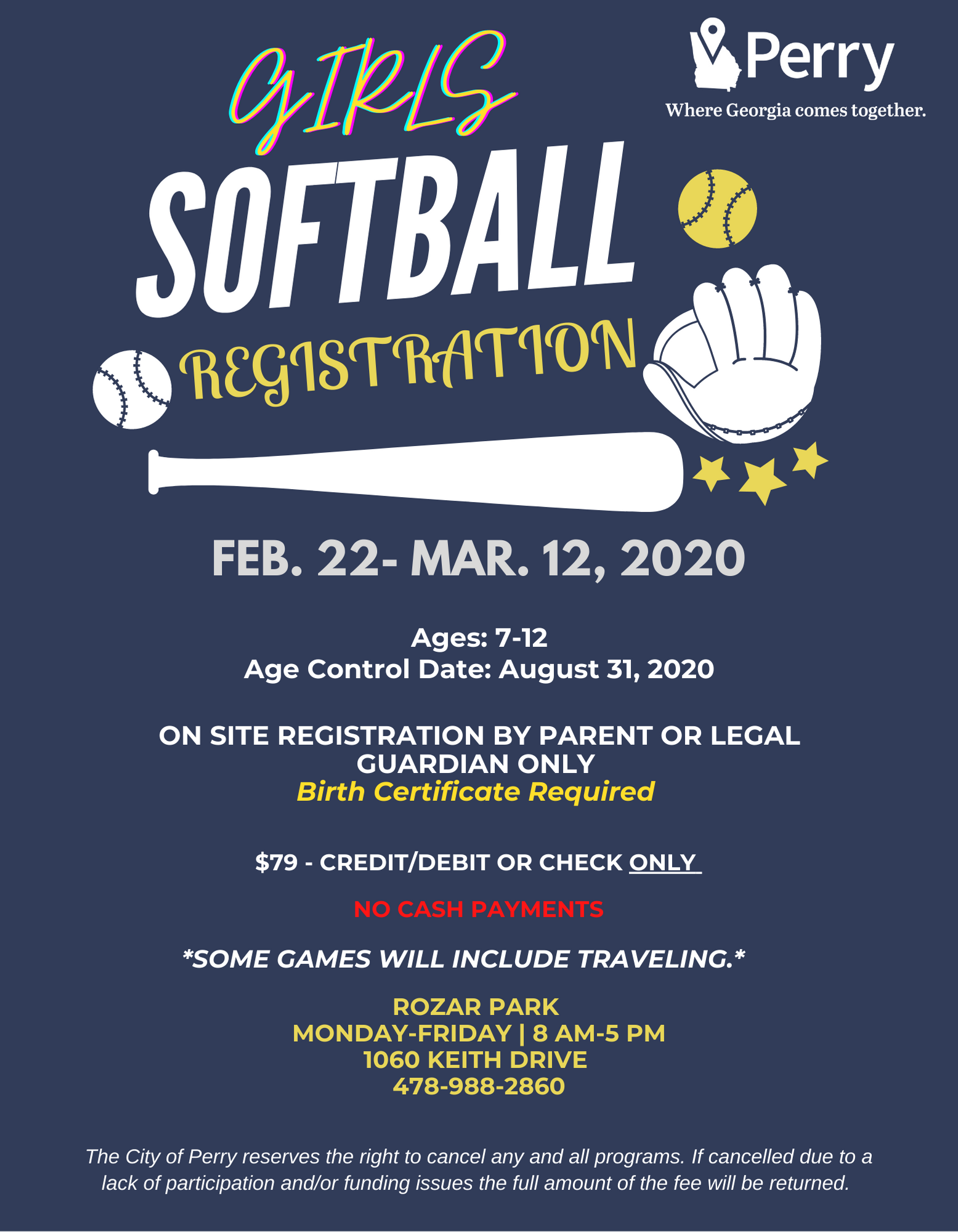 Photo for Girls Softball Registration Begins February 22