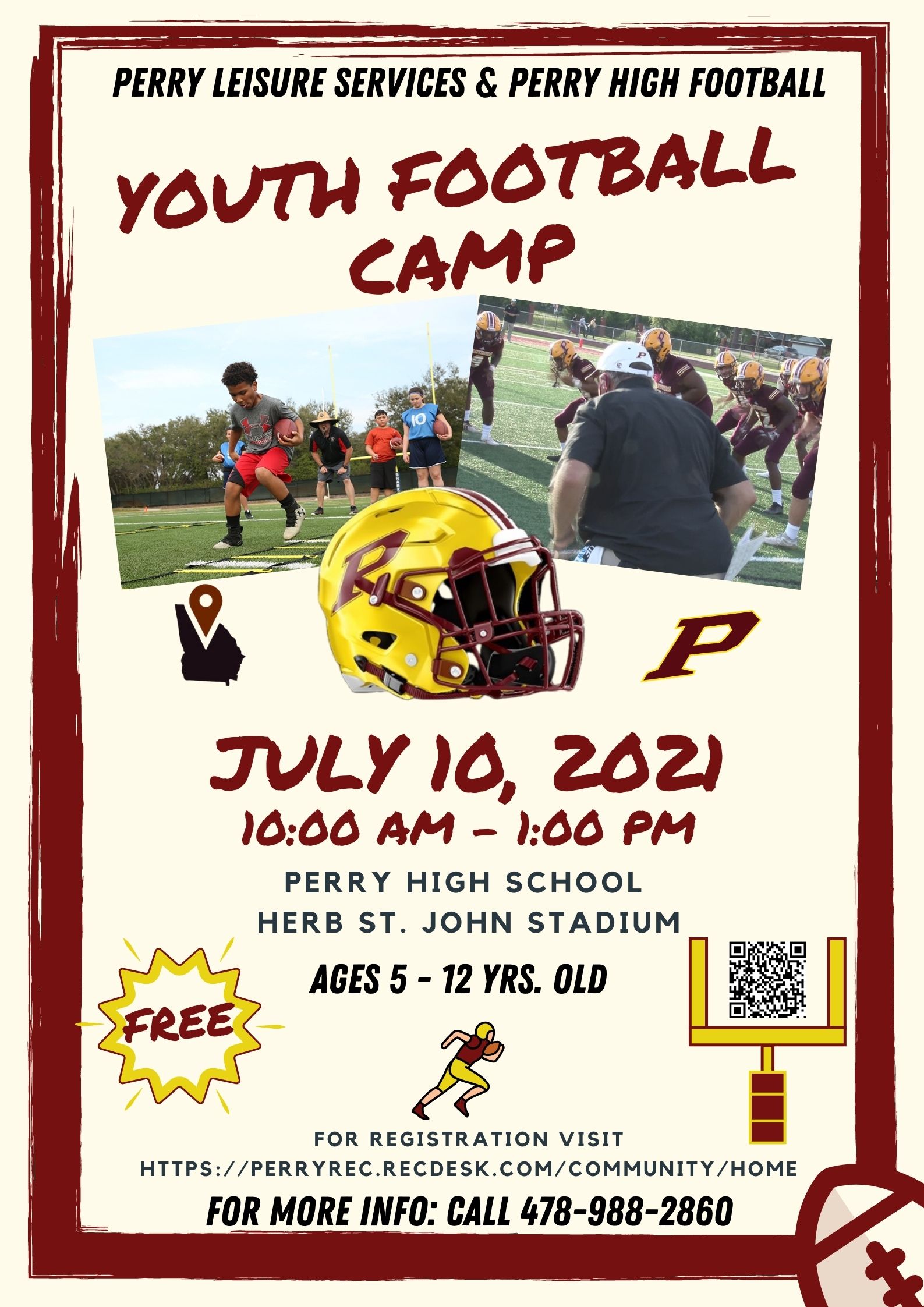 Youth Summer Football Camp City Of Perry