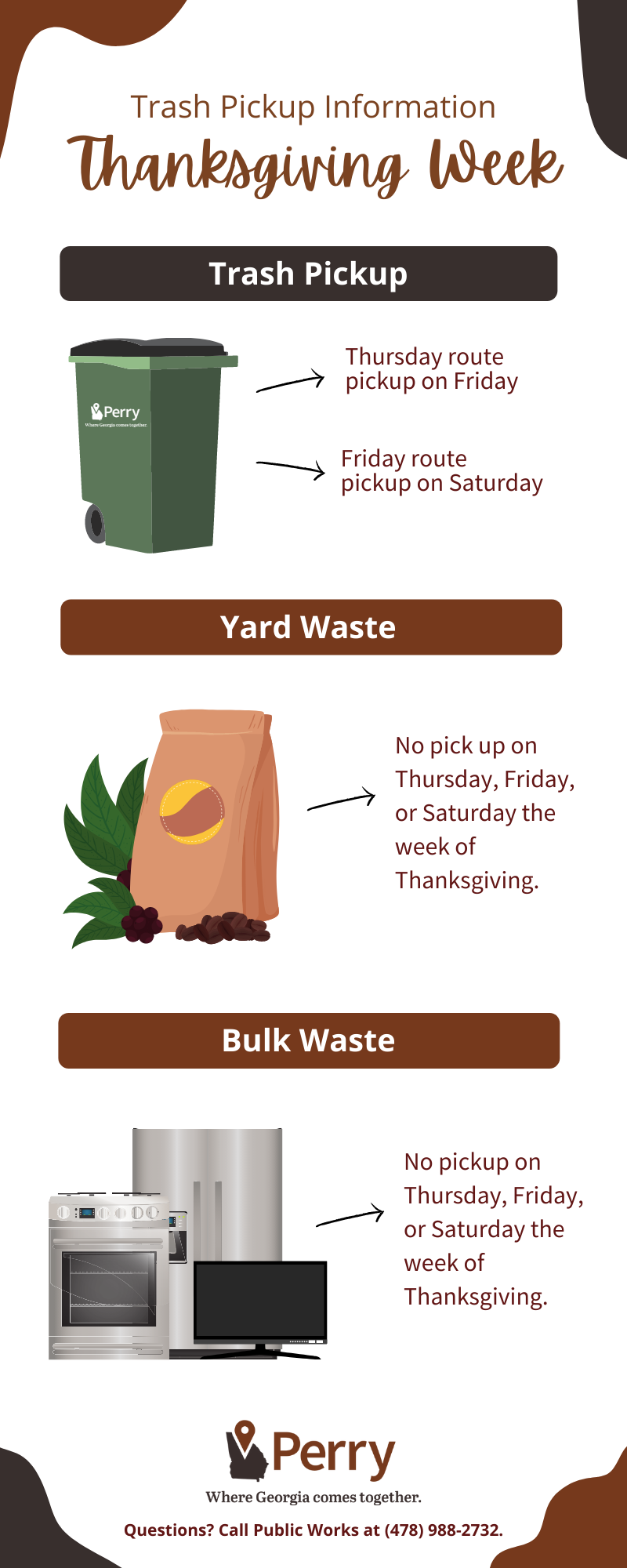 Thanksgiving Week Trash Pickup Information City of Perry
