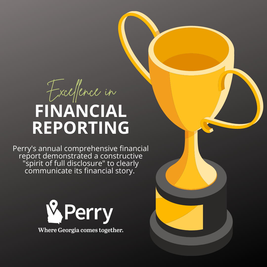 Photo for Perry Financial Reporting Awarded &quot;Certificate of Achievement for Excellence&quot;