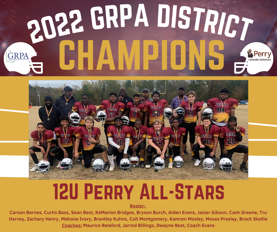 Photo for Perry Youth Football All-Stars Receive 1st and 2nd Place in District Tournament