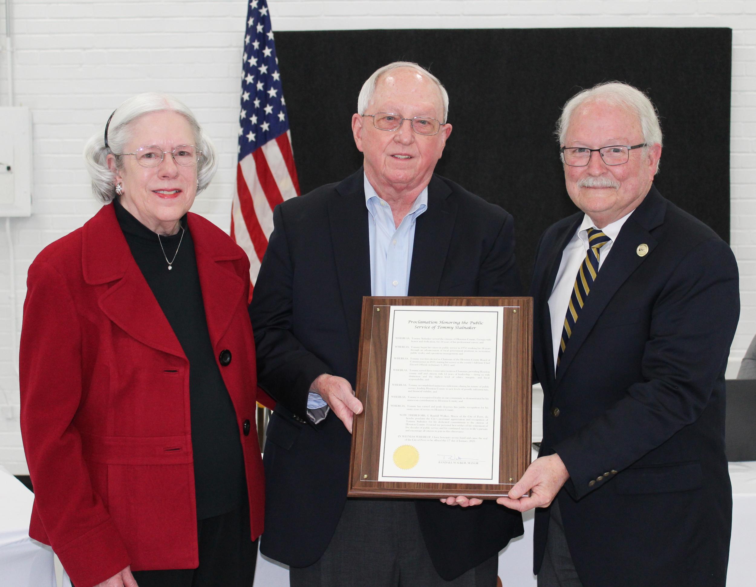 Photo for Mayor and Council Recognize Houston County Commissioner Tommy Stalnaker