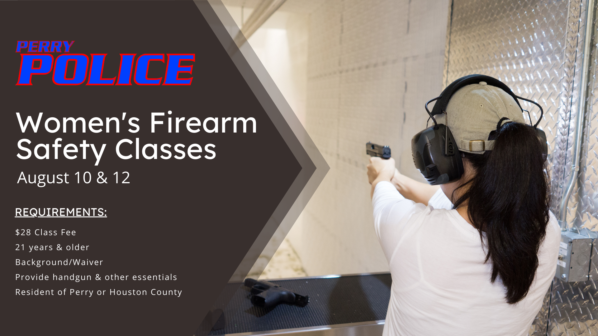 Photo for Perry Police Department Offers Additional Women&rsquo;s Firearm Safety Class