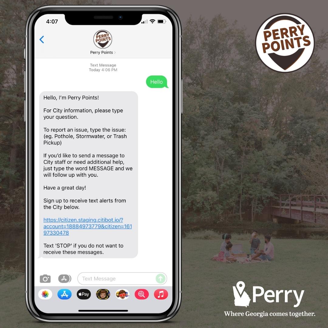 Photo for Perry Points Texting Service Currently Down 