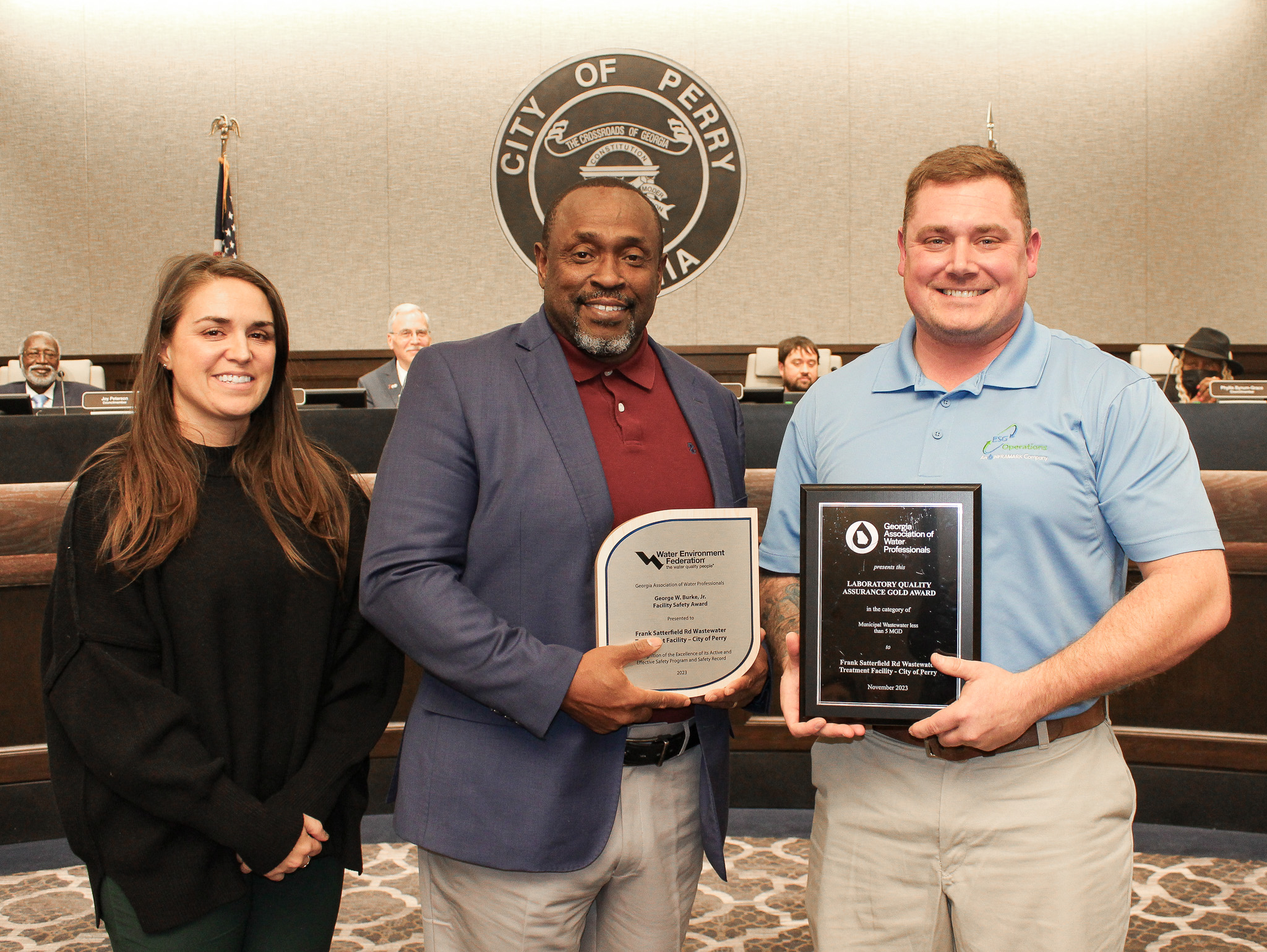 Photo for ESG Operations Frank Satterfield Wastewater Treatment Plant Presented with 3 Awards by the Georgia Association of Water Professionals