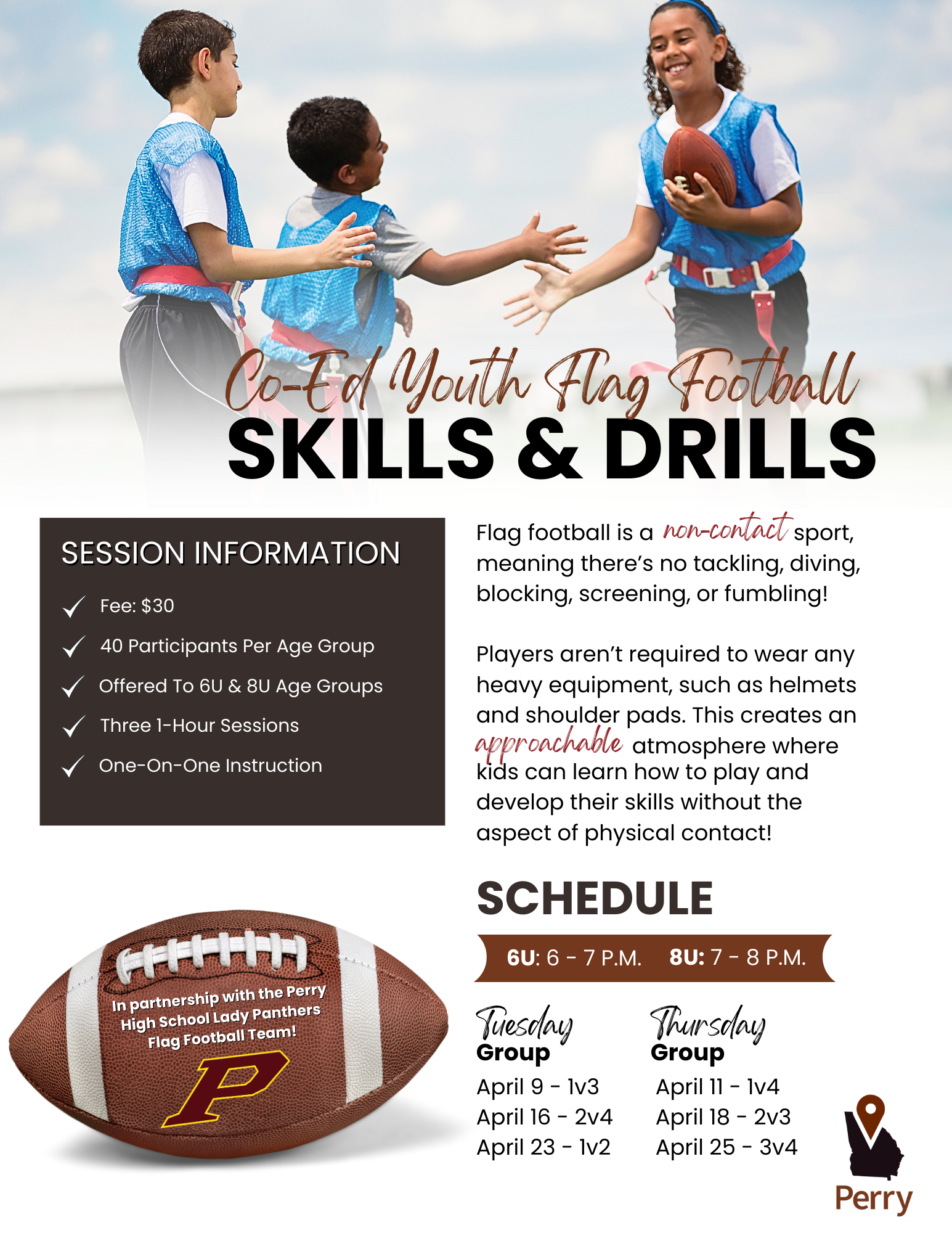 Photo for Co-Ed Youth Flag Football Skills &amp; Drills | Registration Now Open