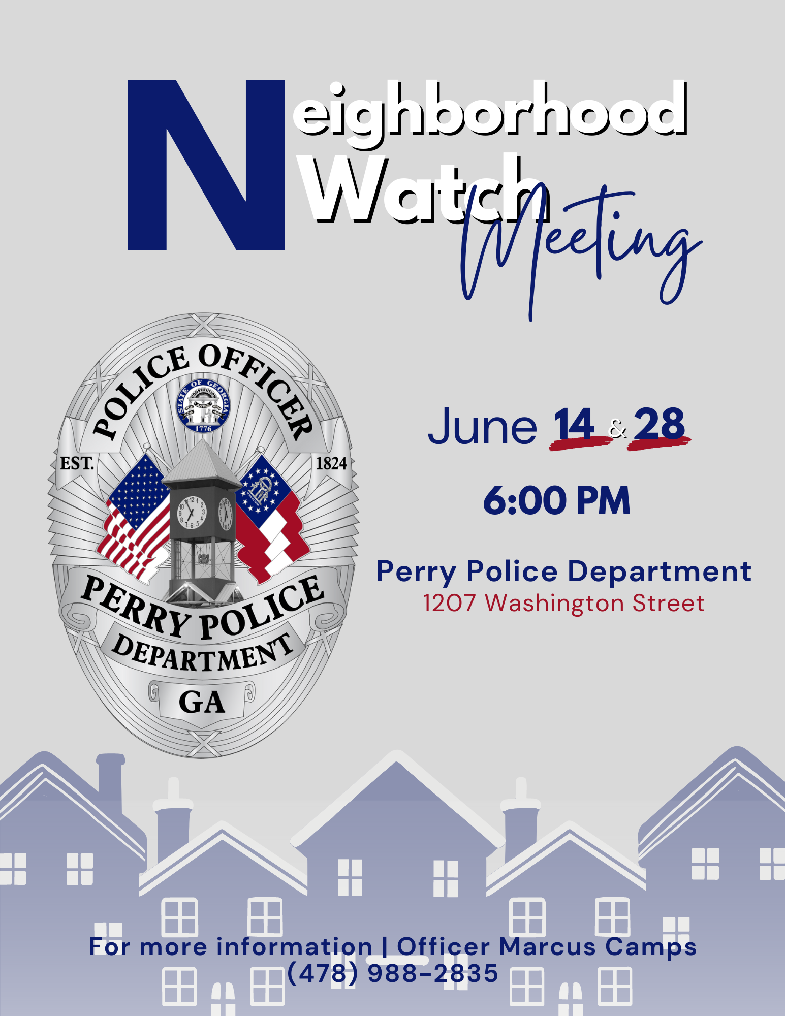 Photo for Perry Police Hosts Two Neighborhood Watch Meetings