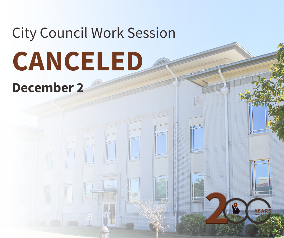 Photo for Work Session Canceled | December 2, 2024 