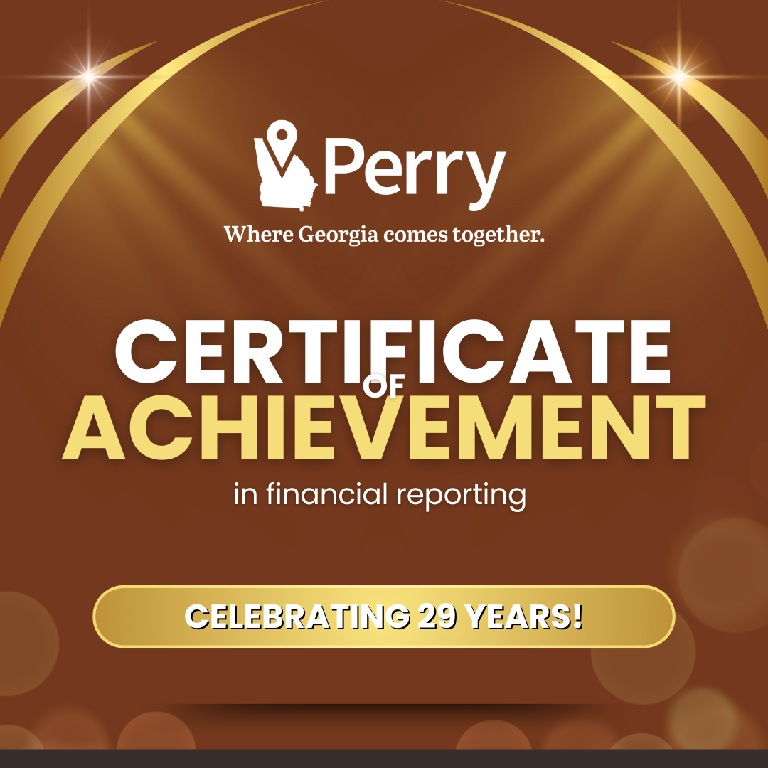 Photo for Perry Receives Top Award for Transparency in Financial Reporting