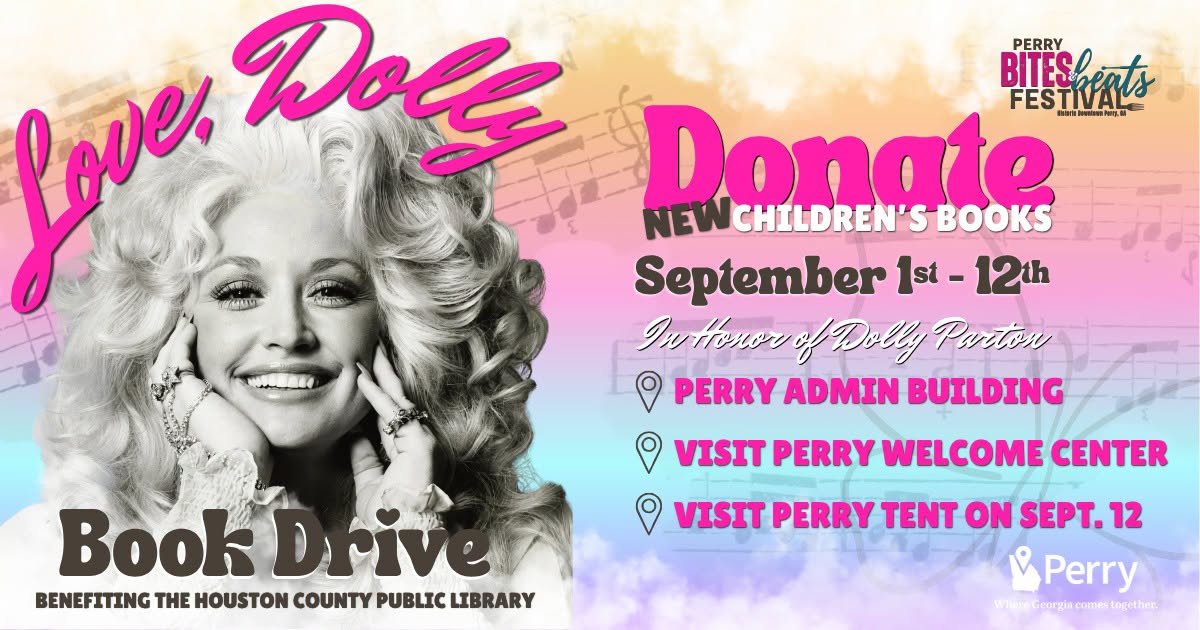 Click to Read Love, Dolly Book Drive Turns a Legacy of Literacy Into Books for Perry Children Photo for Love, Dolly Book Drive Turns a Legacy of Literacy Into Books for Perry Children