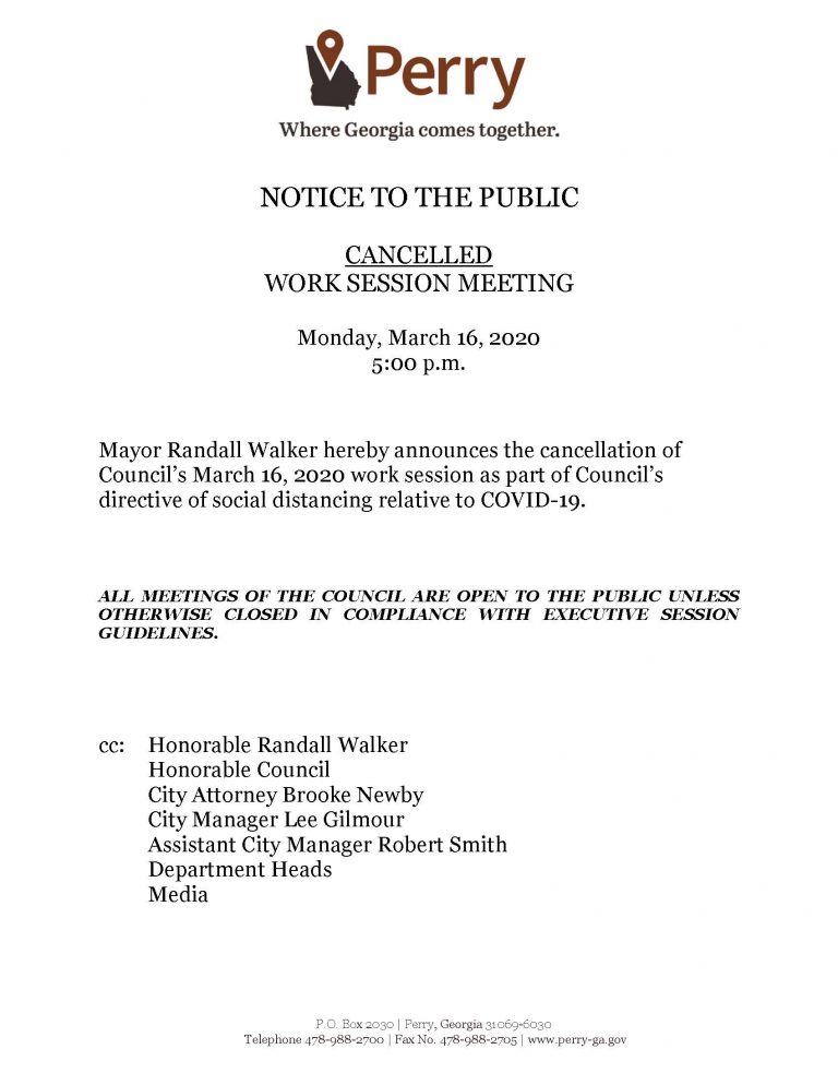 Photo for Work Session Cancelled for March 16, 2020