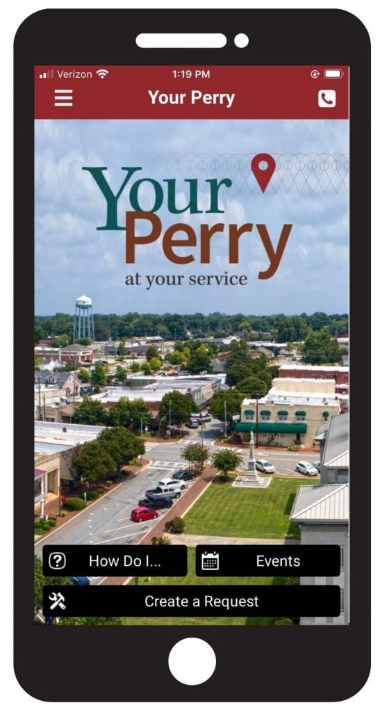 Mobile app screen - Your Perry