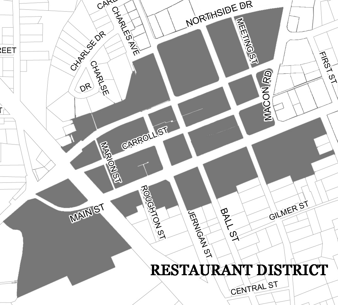 Restaurant District map